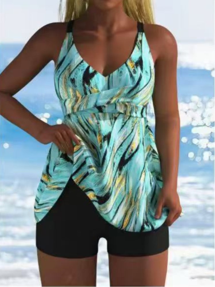 Swimwear - ملابس سباحة جديدة عالية الخصر، طقم