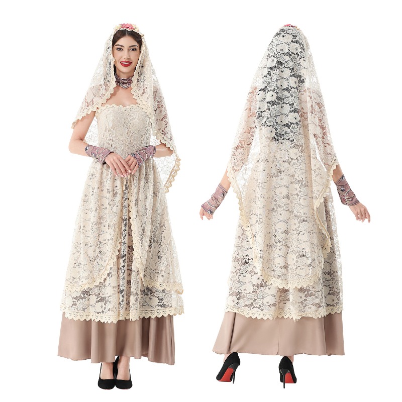 Dresses - فستان ماكسي نسائي كلاسيكي من الدانتيل