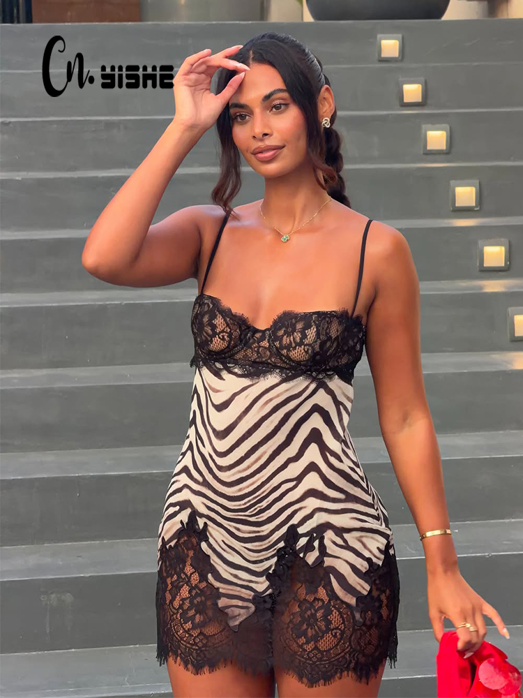 Sexy Mesh Sheer Bodycon Dress - فساتين نسائية من CNYISHE بتصميم كاميسول