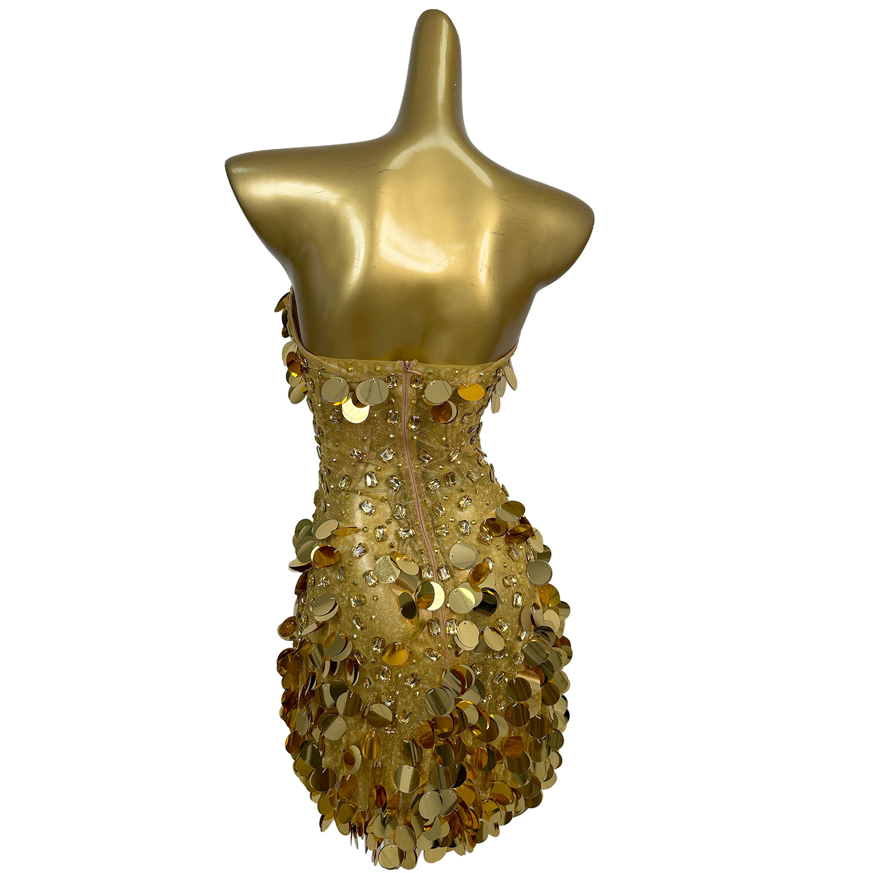 فستان قصير بدون أكتاف مزين بكر - مراجعة Sparkly Rhinestone Club Party Dress وسعره