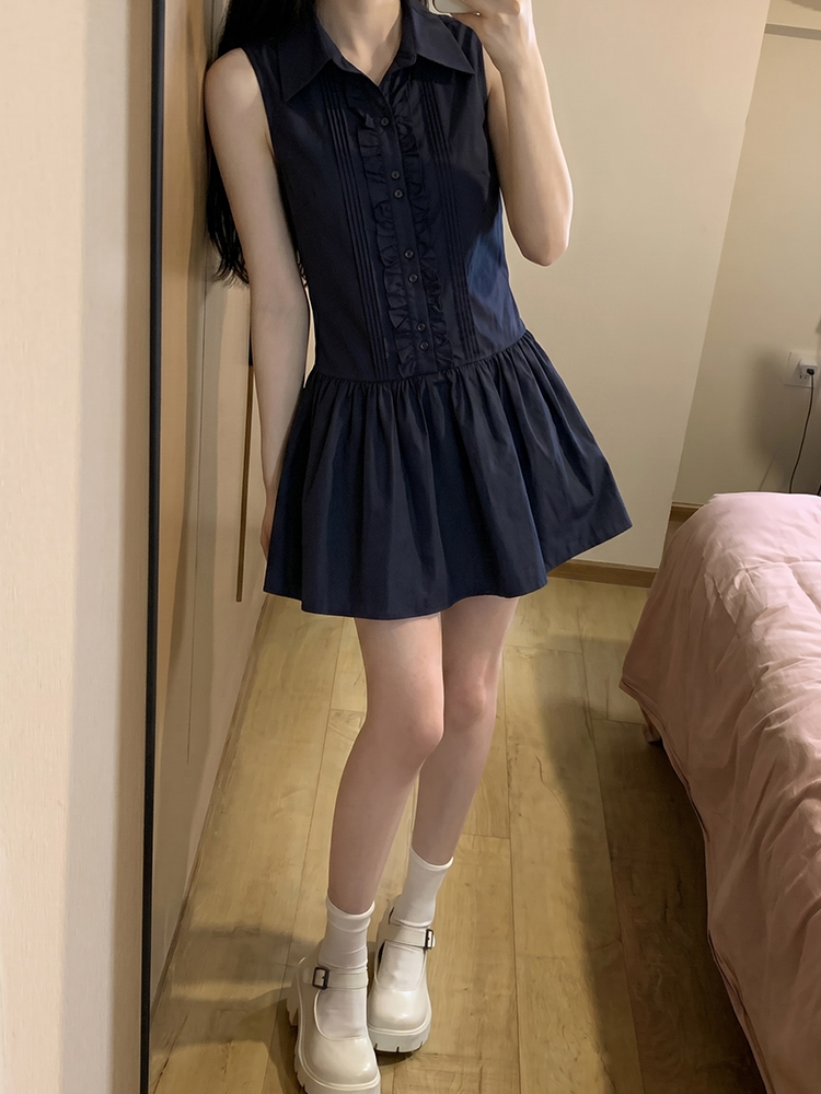 فستان قميص نسائي صيفي جديد بتص - مراجعة Korean Style A Line Shirt Dress وسعره
