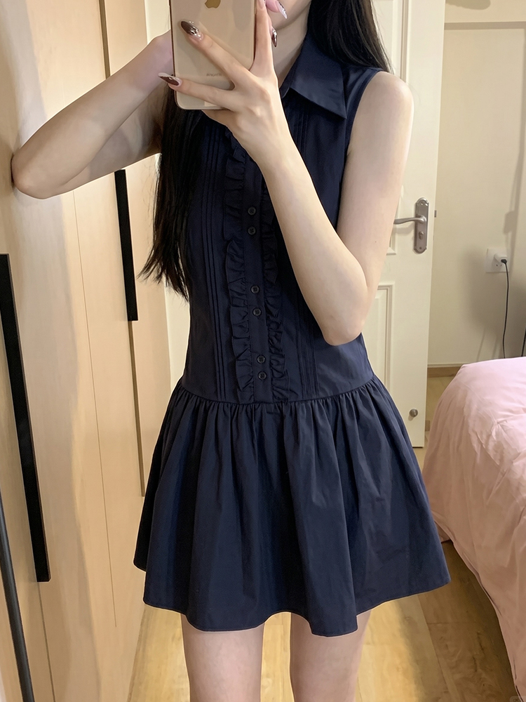 فستان قميص نسائي صيفي جديد بتص - مراجعة Korean Style A Line Shirt Dress وسعره