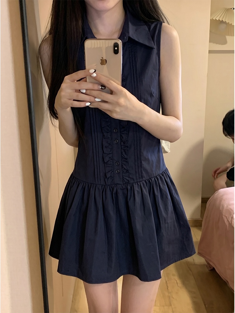 فستان قميص نسائي صيفي جديد بتص - مراجعة Korean Style A Line Shirt Dress وسعره