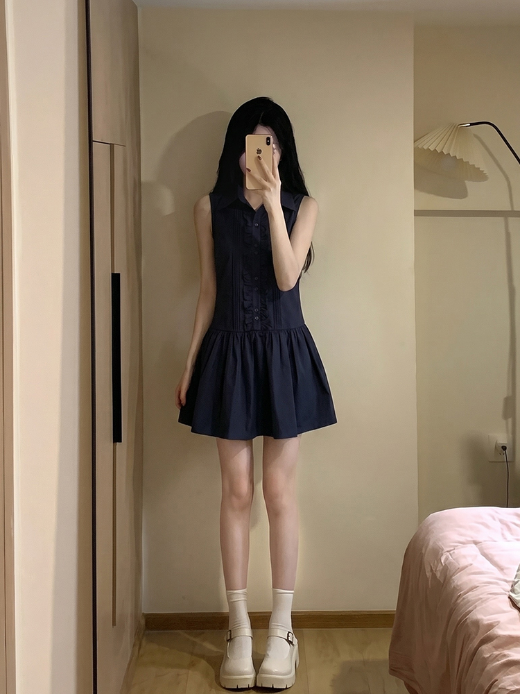 فستان قميص نسائي صيفي جديد بتص - مراجعة Korean Style A Line Shirt Dress وسعره