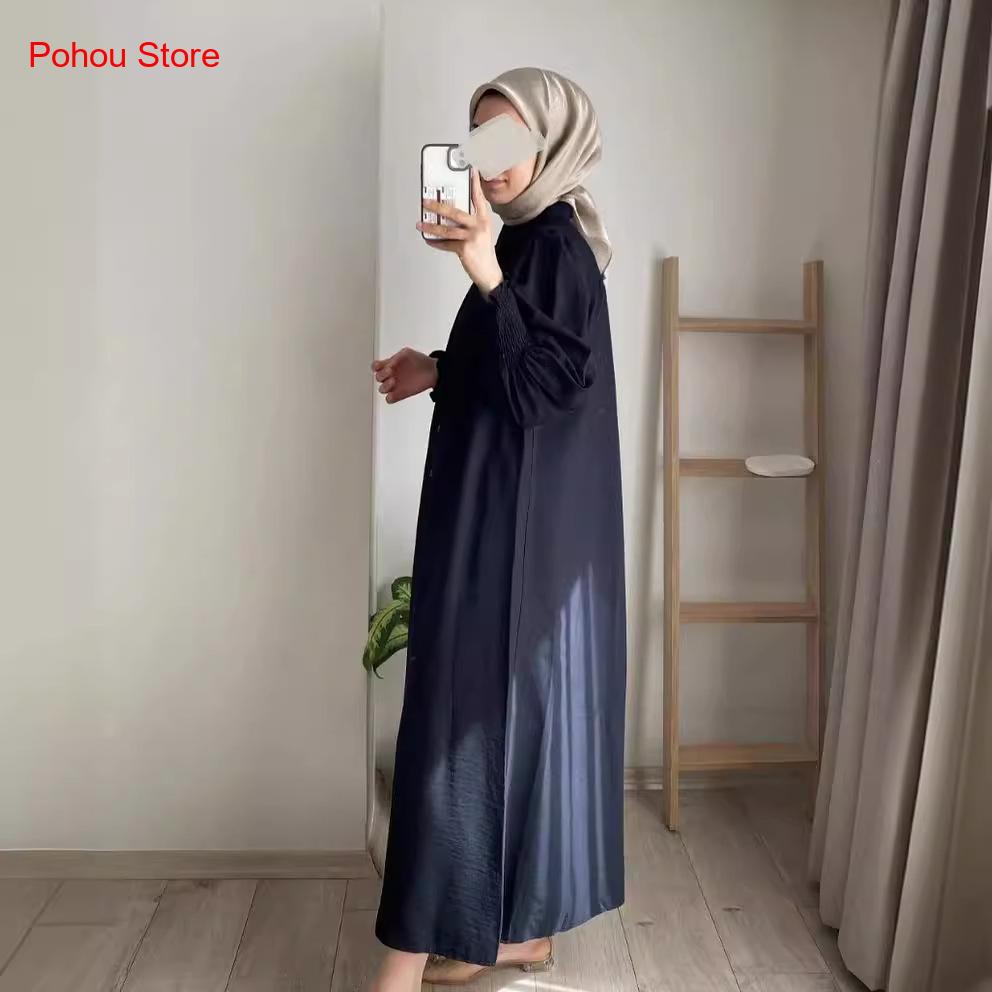 فستان قميصي على الطراز الكوري  - مراجعة Korean Style A Line Shirt Dress وسعره