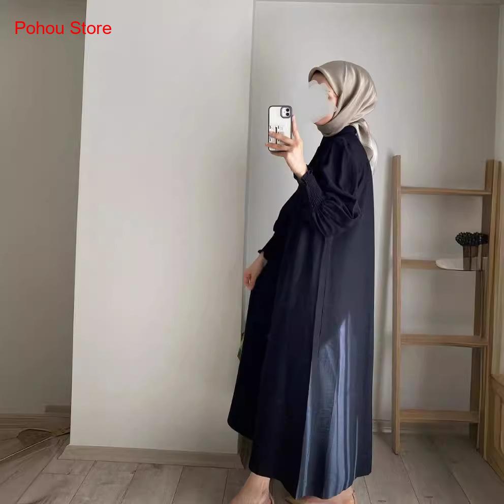فستان قميصي على الطراز الكوري  - مراجعة Korean Style A Line Shirt Dress وسعره