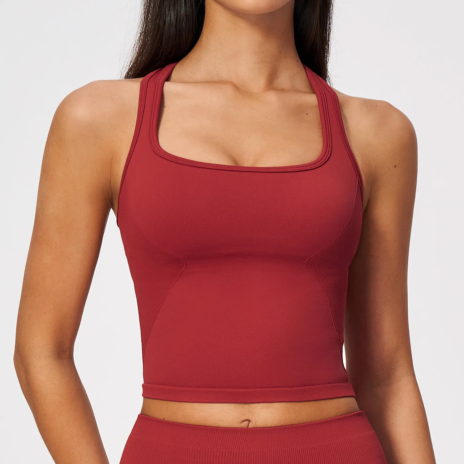 حمالة صدر رياضية نسائية بدون خ - مراجعة Seamless Ribbed Workout Tank Top وسعره