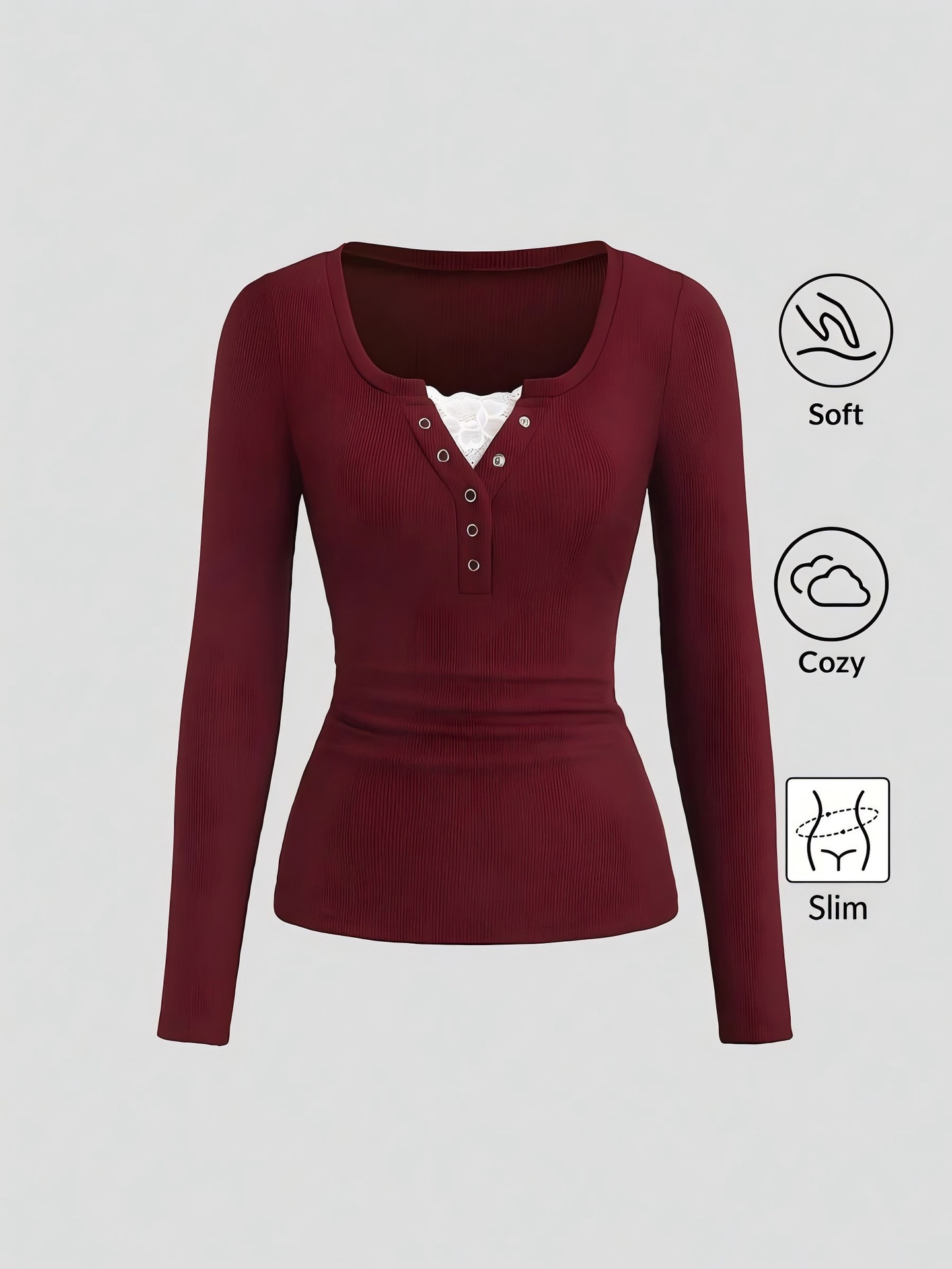 قميص نسائي أمريكي بياقة V وأزر - مراجعة Blouses وسعره