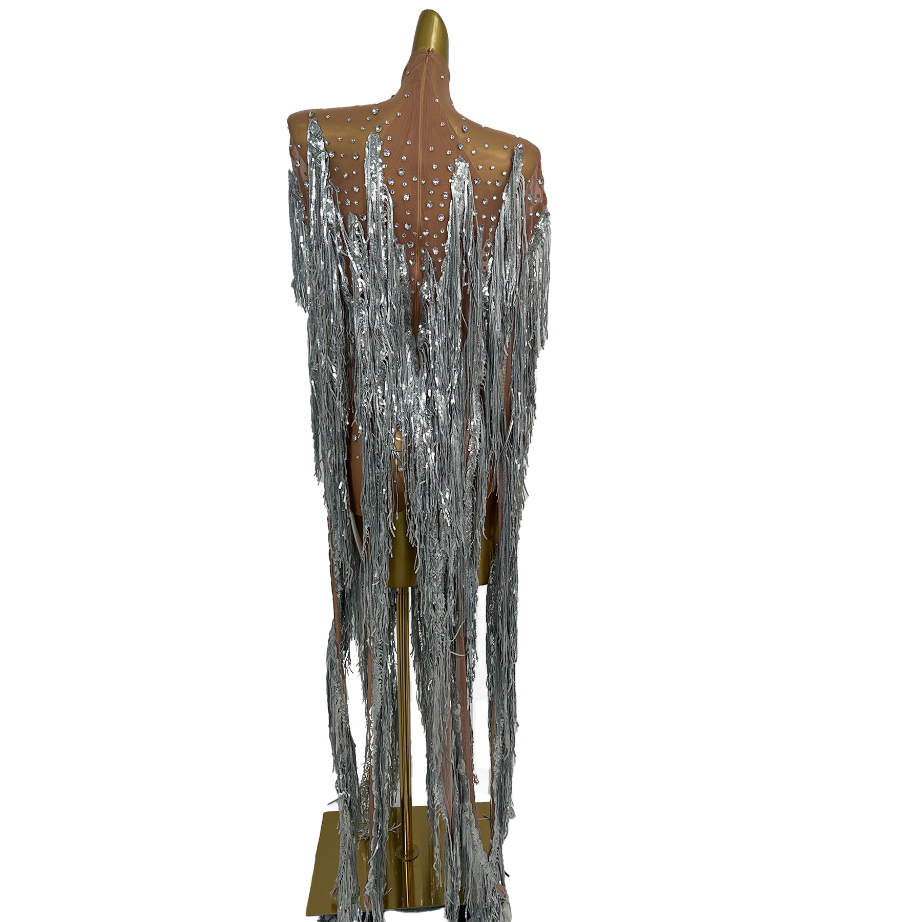 يوزان بار - فستان طويل بشراشيب - مراجعة Sparkly Rhinestone Club Party Dress وسعره