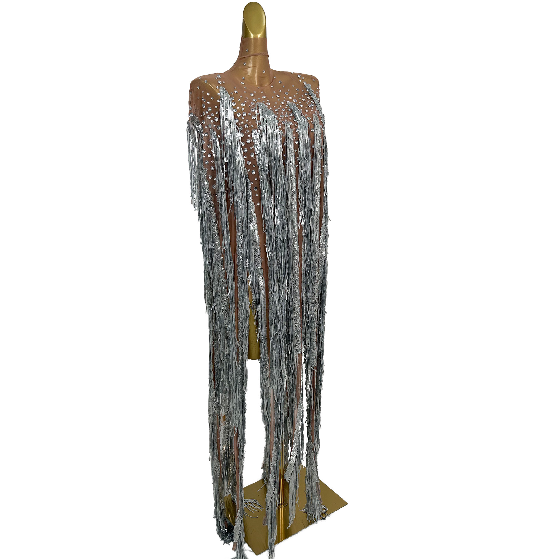 يوزان بار - فستان طويل بشراشيب - مراجعة Sparkly Rhinestone Club Party Dress وسعره