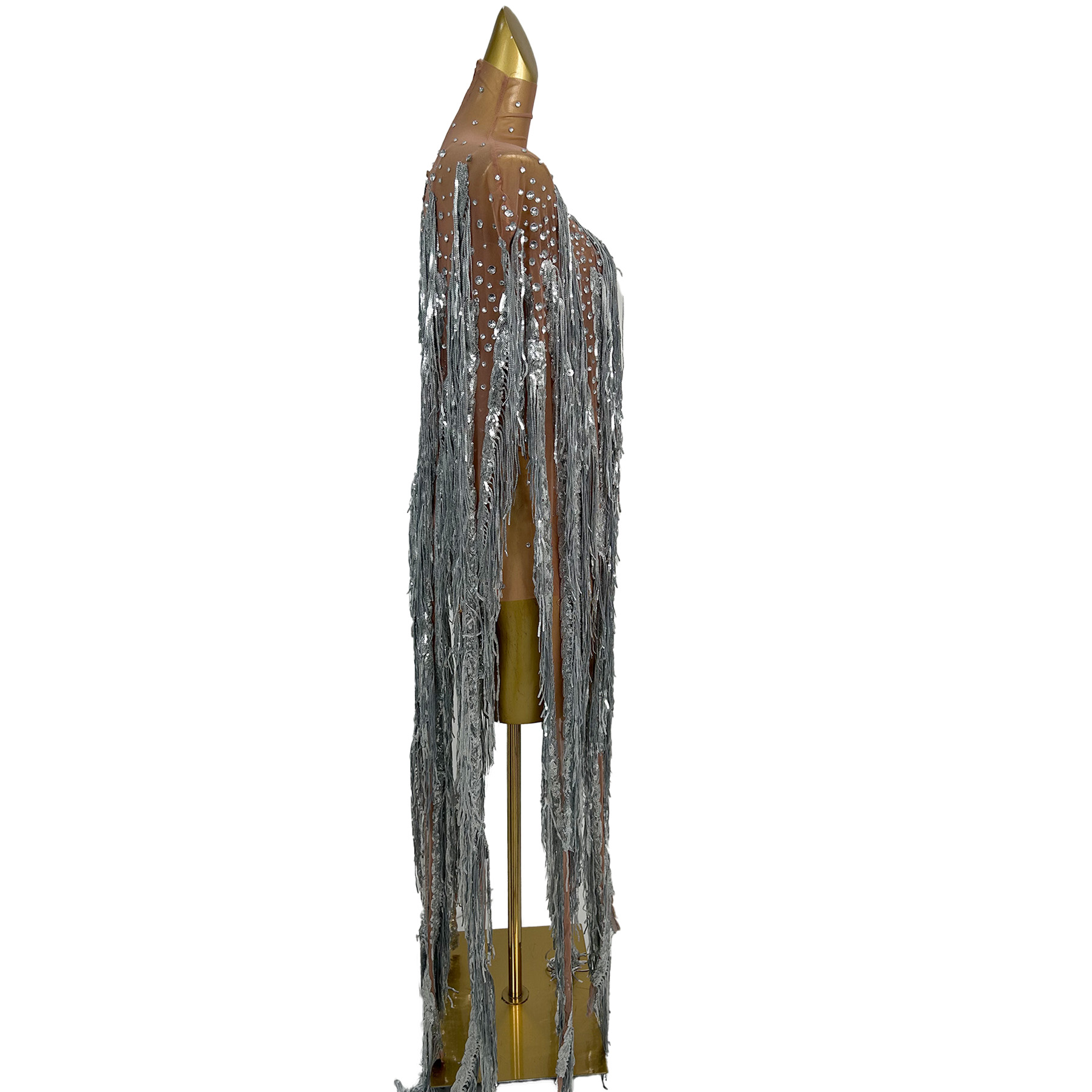 يوزان بار - فستان طويل بشراشيب - مراجعة Sparkly Rhinestone Club Party Dress وسعره