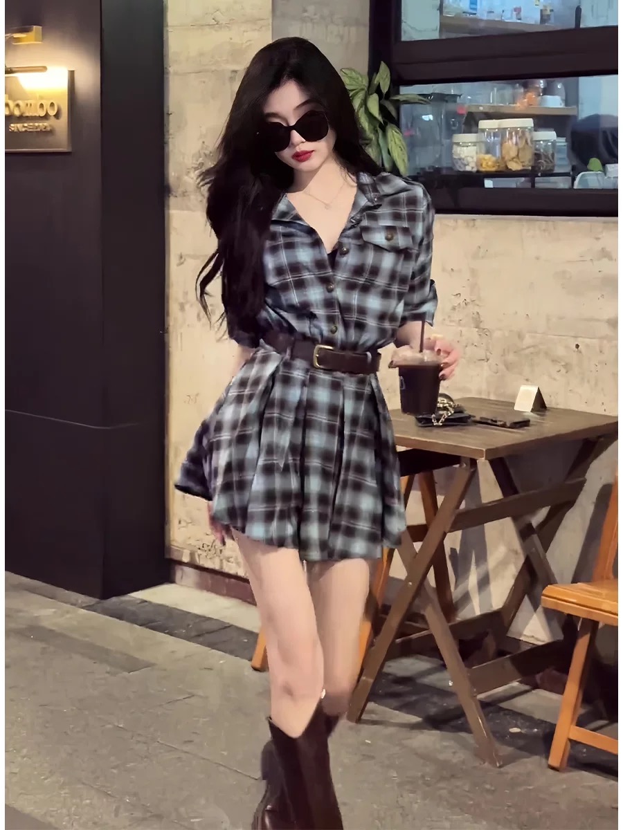 فستان نسائي بتصميم كوري أنيق ب - مراجعة Korean Style A Line Shirt Dress وسعره