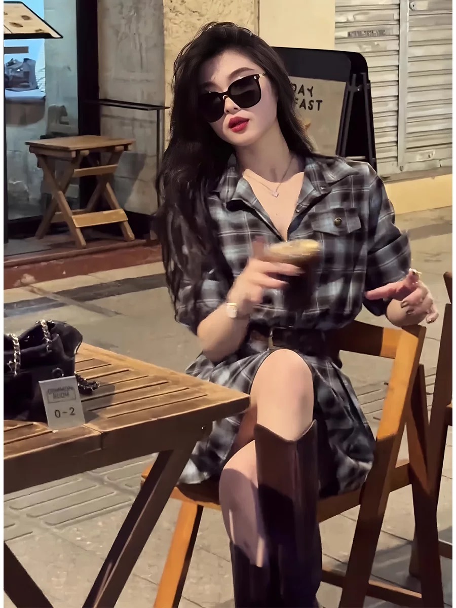 فستان نسائي بتصميم كوري أنيق ب - مراجعة Korean Style A Line Shirt Dress وسعره