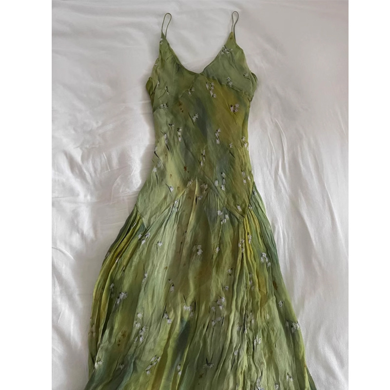 فستان ميدي عتيق جديد لعام 2025 - مراجعة French Vintage Floral Midi Dress وسعره
