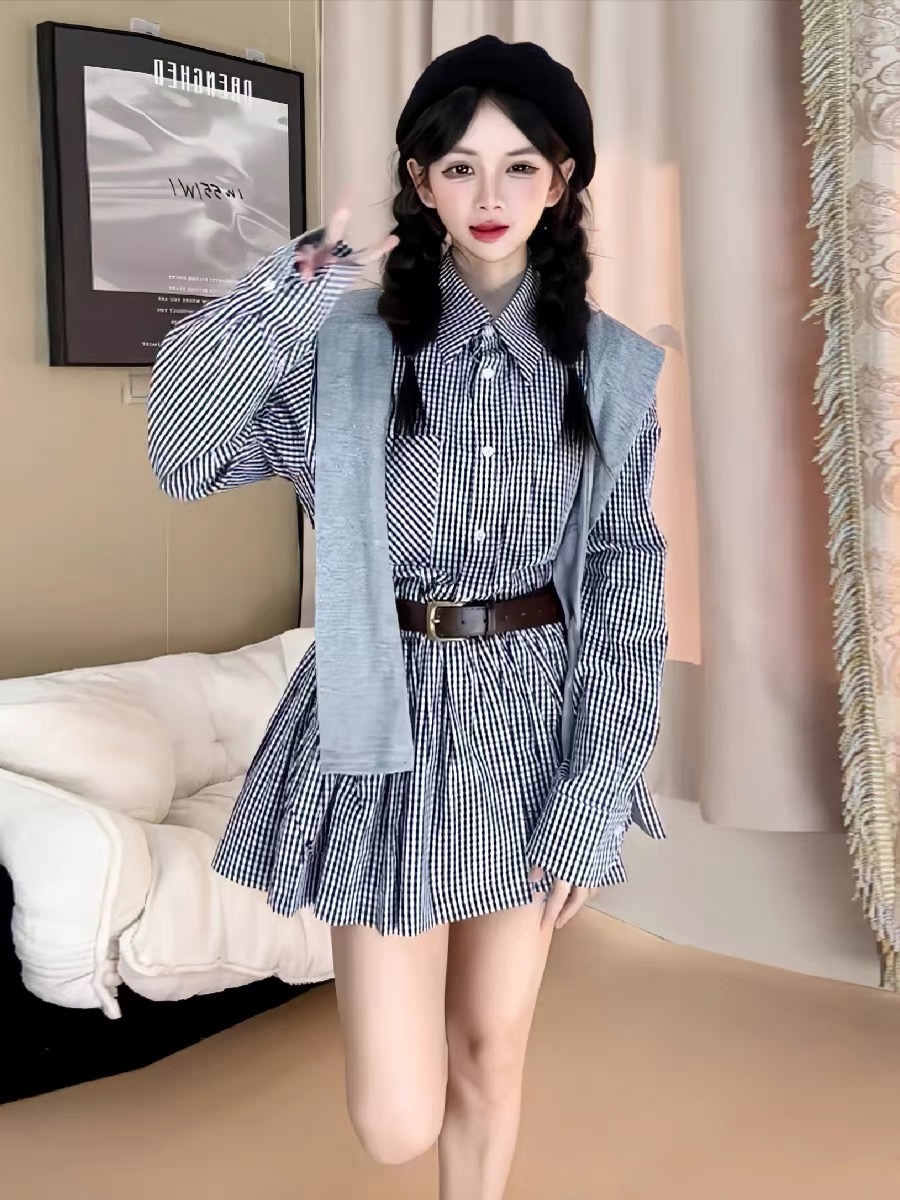 فستان قميص كوري الطراز لفصل ال - مراجعة Korean Style A Line Shirt Dress وسعره