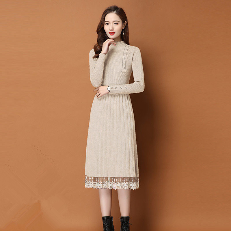 الدانتيل تنحنح أزرار المرأة ال - مراجعة Bodycon Long Sleeve Ribbed Dress وسعره