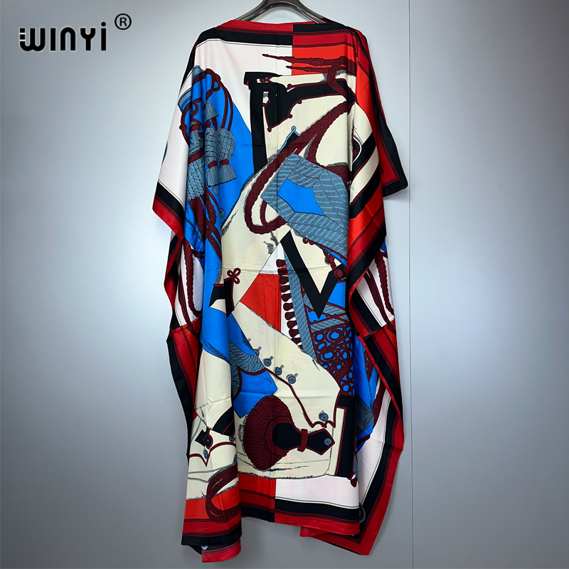 WINYI الصيف قفطان المرأة الأفر - مراجعة Boho Summer Beach Maxi Dress وسعره